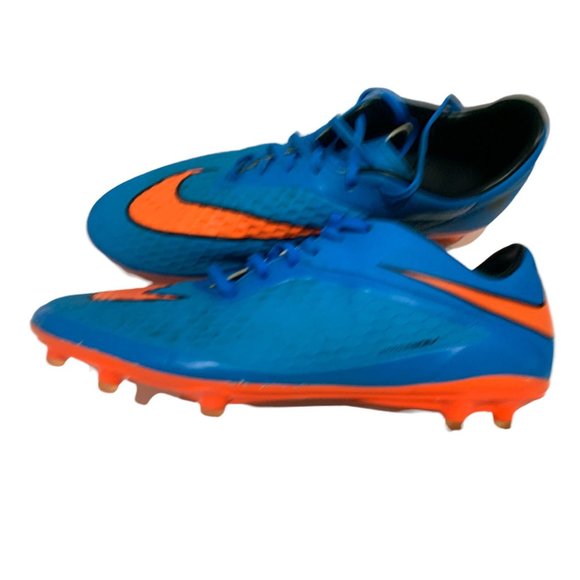 Nike Hypervenom Phantom FG Blue Football Cleats ACC Orange Swoosh Sz 13 - Picture 4 of 9